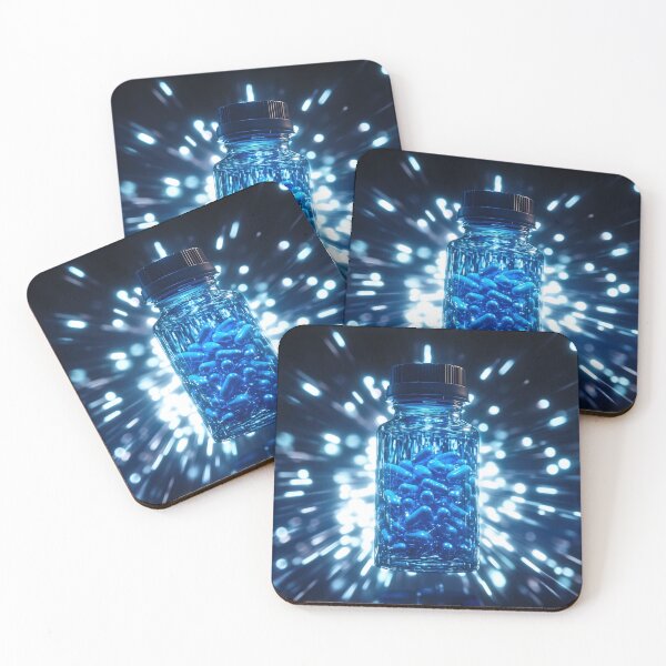 Item preview, Vibrant blue capsules in a container designed and sold by anytka.