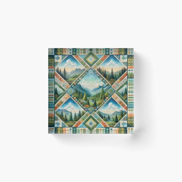 Item preview, Evergreen Horizon: Seamless Nature-Inspired Quilt designed and sold by Meta2Physical.
