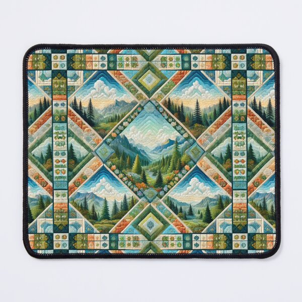 Item preview, Evergreen Horizon: Seamless Nature-Inspired Quilt designed and sold by Meta2Physical.