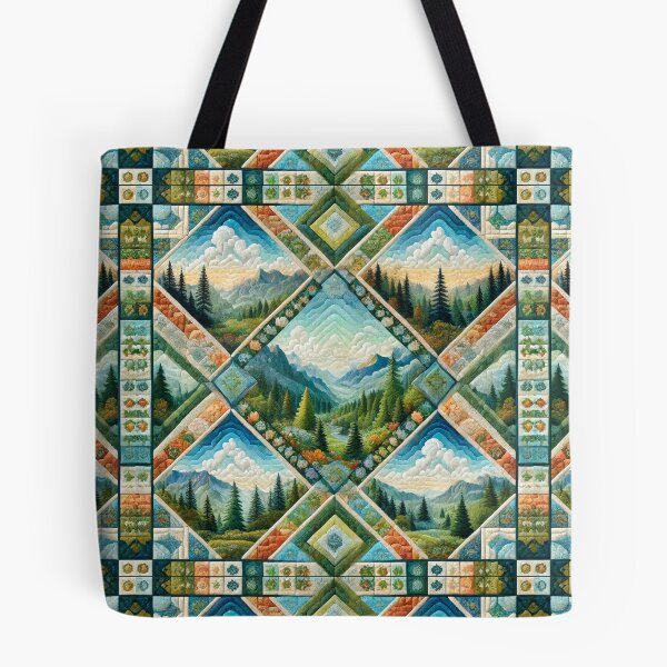 Item preview, Evergreen Horizon: Seamless Nature-Inspired Quilt designed and sold by Meta2Physical.