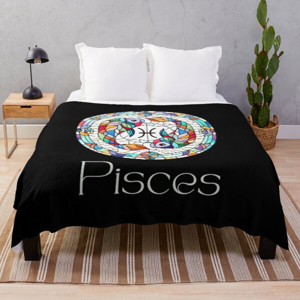 Artikelvorschau, Sternzeichen Fische - Sternzeichen Buntglas entworfen und verkauft von DreamsArtwear.