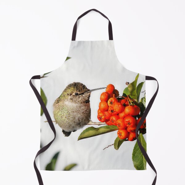 Item preview, Cute Anna's Hummingbird on the Scarlet Firethorn Bush designed and sold by walkswithnature.