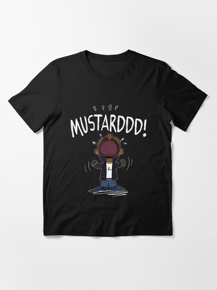 Aperçu 3 sur 7. T-shirt essentiel avec l'œuvre Mème vintage de Kendrick Lamar à la moutarde, Mème à la moutarde, Kendrick Lamar à la moutarde créée et vendue par Iruhanishida38.