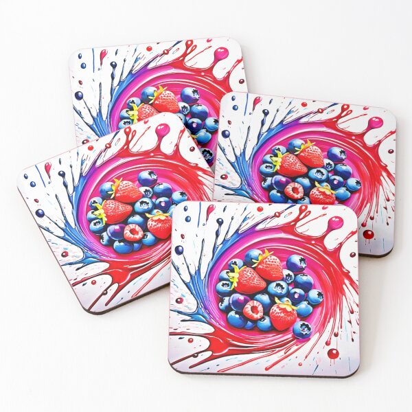 Item preview, Berry Splash: Color Burst designed and sold by Health And Fitness Posts e-Store.