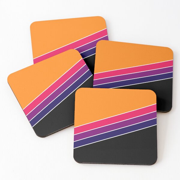Item preview, Cool 70S Vintage Retro Sports Stripes in Neon Colors designed and sold by Deutschic.