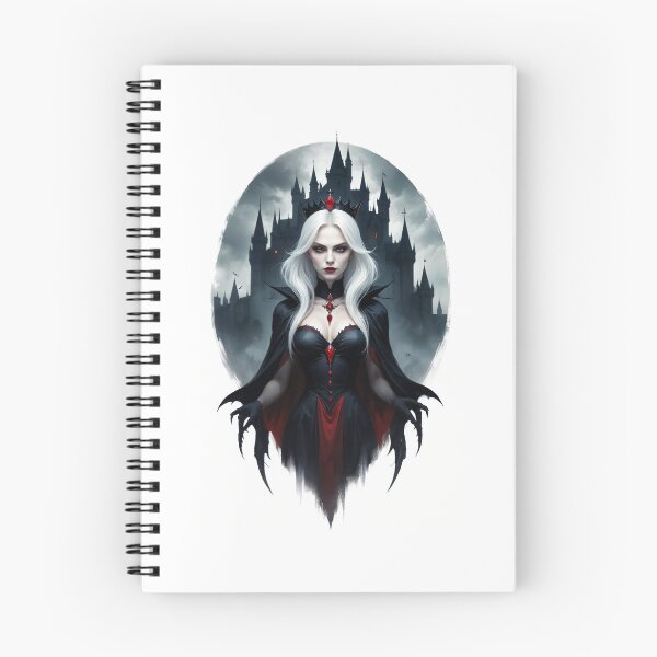 Item preview, Vampire Goth Queen standing in front of a castle  designed and sold by Kimber Nova.