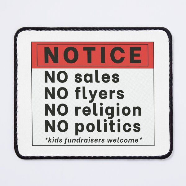 Item preview, No Soliciting Sales Flyers Religion Politics Allowed designed and sold by MoePark.