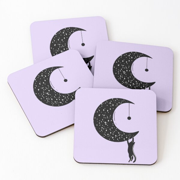 Item preview, Moonlit Whiskers - Sky Lilac designed and sold by MaryAura.