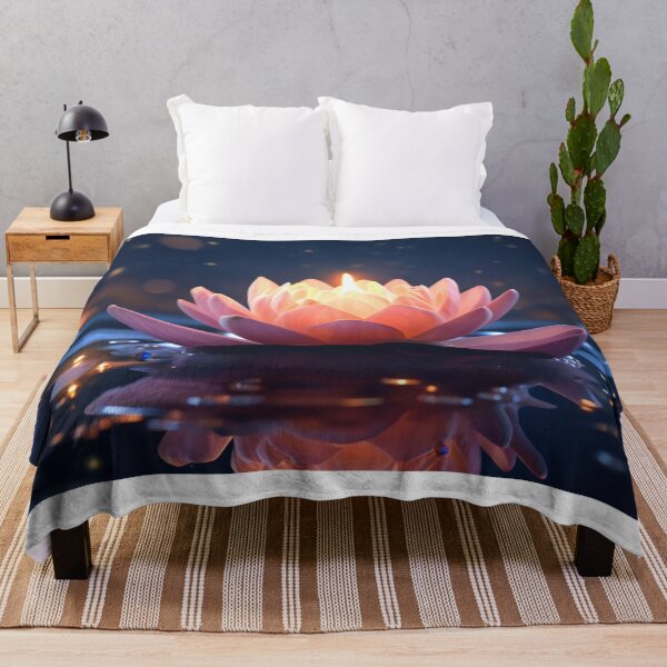 Item preview, Pink flower floating on body of water designed and sold by anytka.