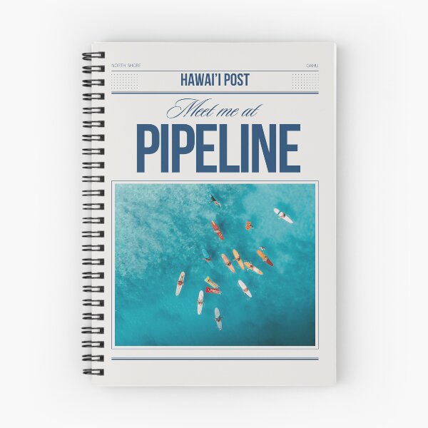 Item preview, Meet Me at Pipeline Coastal Newspaper Print designed and sold by Stickers by @molllyclare.
