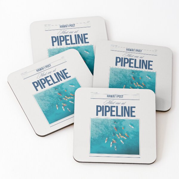 Item preview, Meet Me at Pipeline Coastal Newspaper Print designed and sold by Stickers by @molllyclare.