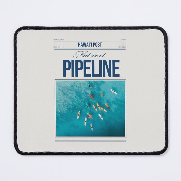 Item preview, Meet Me at Pipeline Coastal Newspaper Print designed and sold by Stickers by @molllyclare.