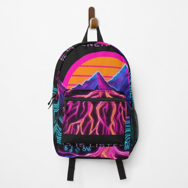 Item preview, Cyberpunk Hiking – Neon Mountains & Tech Roots Adventure designed and sold by Arthaven10 ⭐⭐⭐⭐⭐.