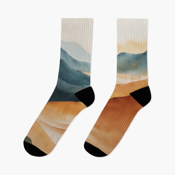 Item preview, Serene Mountain Layers: Minimalist Watercolor Landscape Art designed and sold by CosyCush.