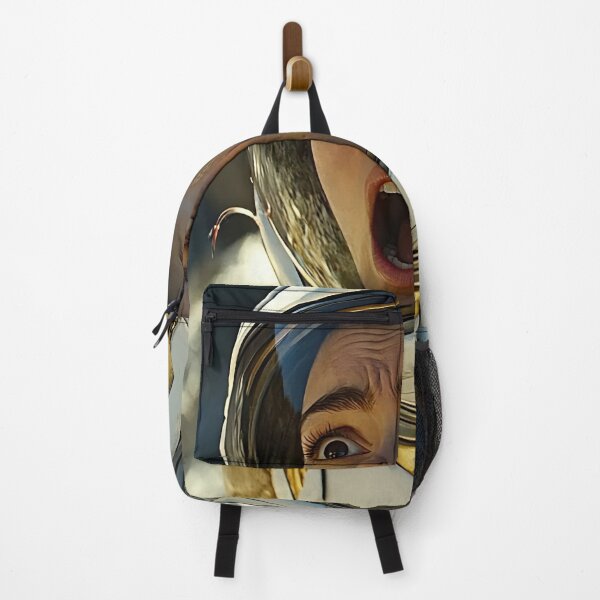 Item preview, A person in an astronaut suit looks up with a startled expression, set against a rocky, desolate background. designed and sold by anytka.