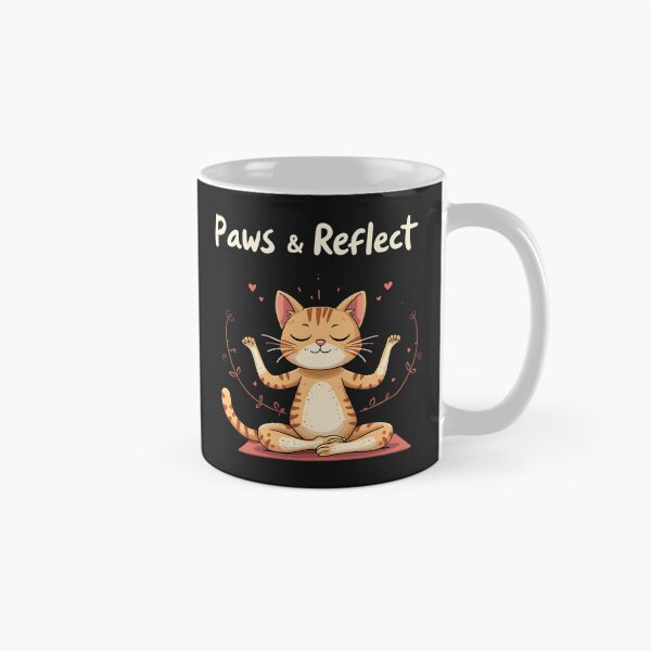 Artikelvorschau, Pfoten und reflektieren Meditation Yoga Katze entworfen und verkauft von GogoGrove.