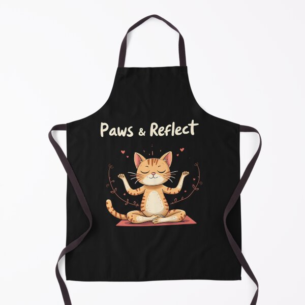 Item preview, paws and reflect meditation yoga cat designed and sold by GogoGrove.