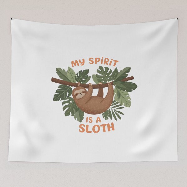 Item preview, Lazy Sloth Spirit Animal Artwork designed and sold by Hooodify.