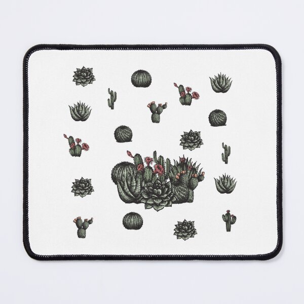 Item preview, cactus succulents flowers pattern designed and sold by BatJamDesigns.