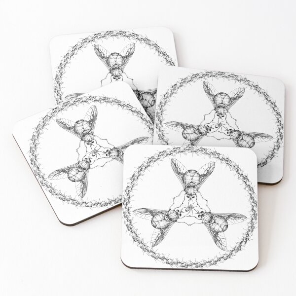Item preview, Fly-Angle Toxic Symbol Insect Design designed and sold by Stone and Trinket.