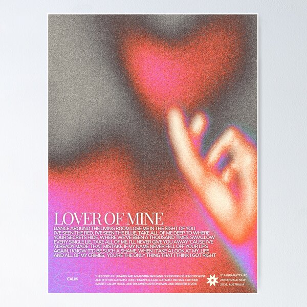Item preview, Lover Of Mine Lyric Poster designed and sold by smeraldosecrets.