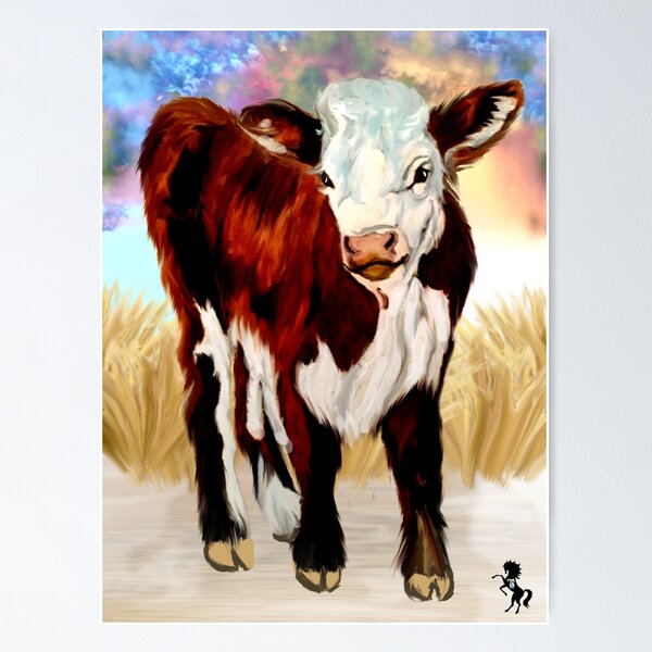 Vista previa del artículo con la obra «Bebé Hereford», diseñado y vendido por Ten Sage Designs.