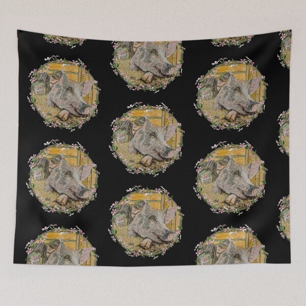 Item preview, La siesta de los humanos y los cerdos designed and sold by RobbiePotterArt.
