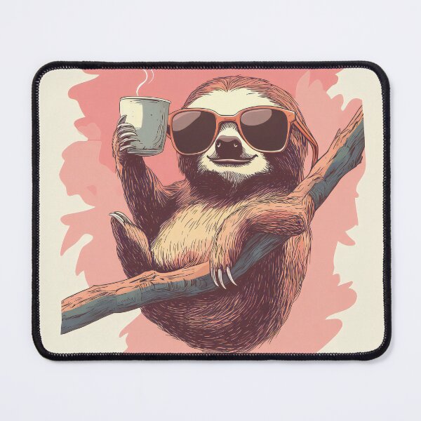 Item preview, Chill Sloth with Shades and Coffee designed and sold by prettykaler.