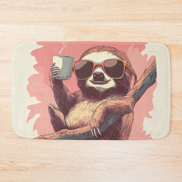 Item preview, Chill Sloth with Shades and Coffee designed and sold by prettykaler.
