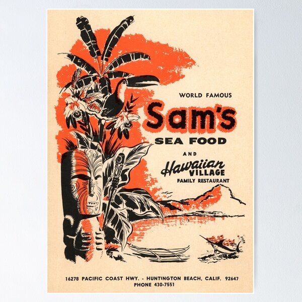 Item preview, Sam's Sea Food and Hawaiian Village Tiki Bar designed and sold by TheBerryFarmer.