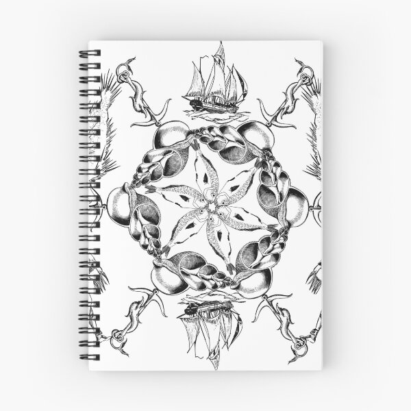 Item preview, Fish and Ships Nautical Geometric Design designed and sold by Stone and Trinket.