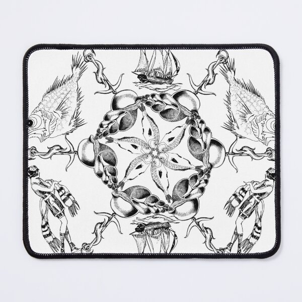 Item preview, Fish and Ships Nautical Geometric Design designed and sold by Stone and Trinket.