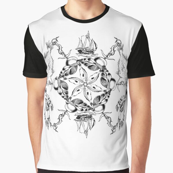 Item preview, Fish and Ships Nautical Geometric Design designed and sold by Stone and Trinket.