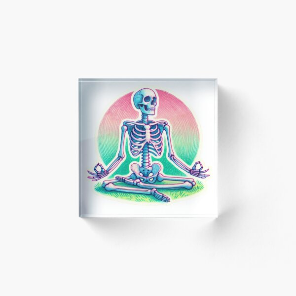 Item preview, Skeleton sunset yoga designed and sold by MellowPeach.