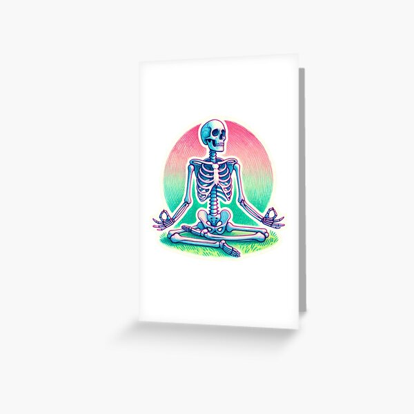 Item preview, Skeleton sunset yoga designed and sold by MellowPeach.