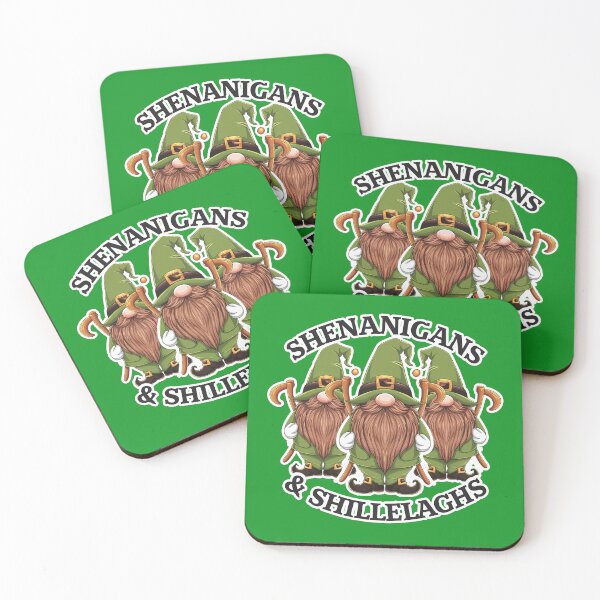 Item preview, Funny Irish Gnomes SHENANIGANS AND SHILLELAGHS designed and sold by Greenbaby.