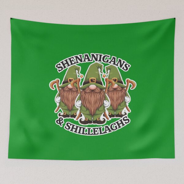Item preview, Funny Irish Gnomes SHENANIGANS AND SHILLELAGHS designed and sold by Greenbaby.