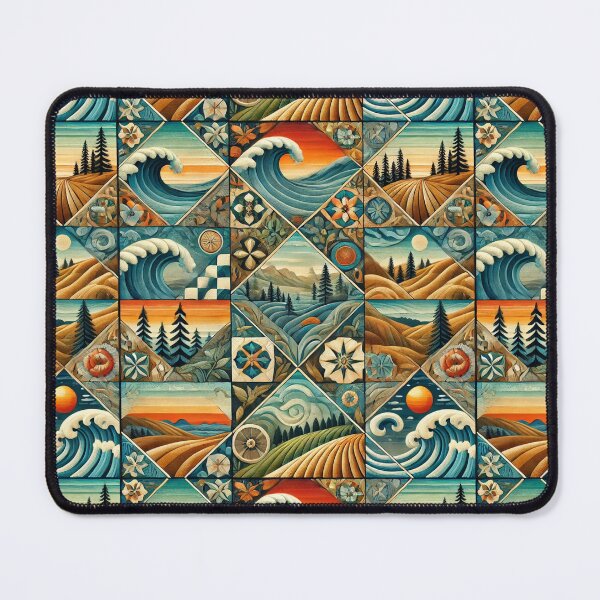 Item preview, Golden Coast Quilt: Seamless California-Inspired Pattern designed and sold by Meta2Physical.