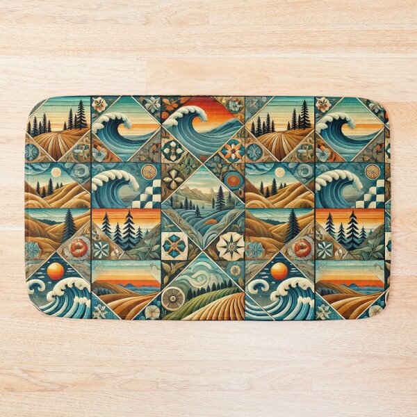 Item preview, Golden Coast Quilt: Seamless California-Inspired Pattern designed and sold by Meta2Physical.