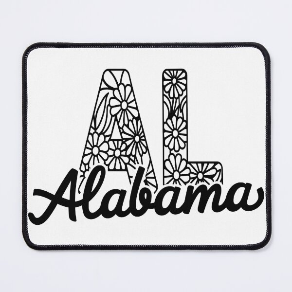 Item preview, Alabama Floral Block Letter Monogram designed and sold by theartfulaspie.