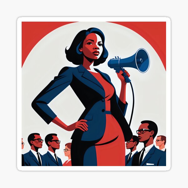 Item preview, Copy of Minimalist 1960s Civil Rights Activist – A Symbol of Strength designed and sold by AI-Syn-Pro.