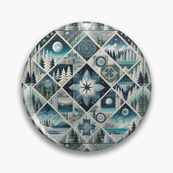 Item preview, Evergreen Nightfall Quilt: Seamless Washington-Inspired Pattern designed and sold by Meta2Physical.