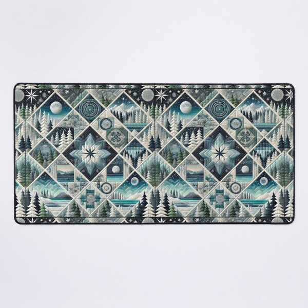 Item preview, Evergreen Nightfall Quilt: Seamless Washington-Inspired Pattern designed and sold by Meta2Physical.