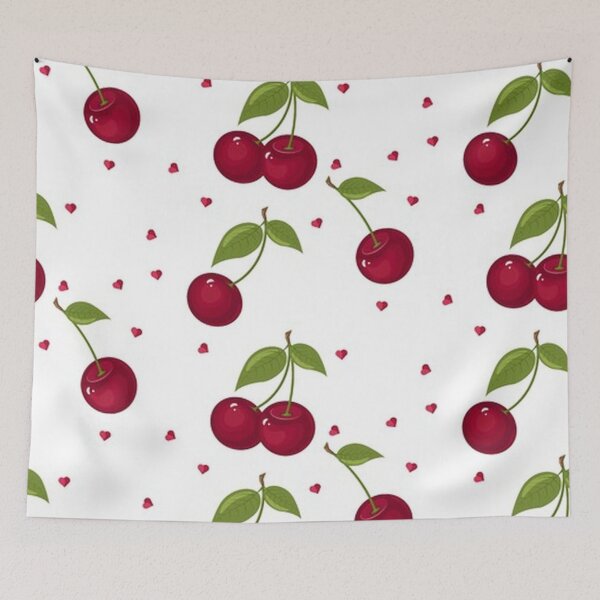 Item preview, Cute Cherry Pattern – Aesthetic Fruit Design designed and sold by Radiant abstract studio.