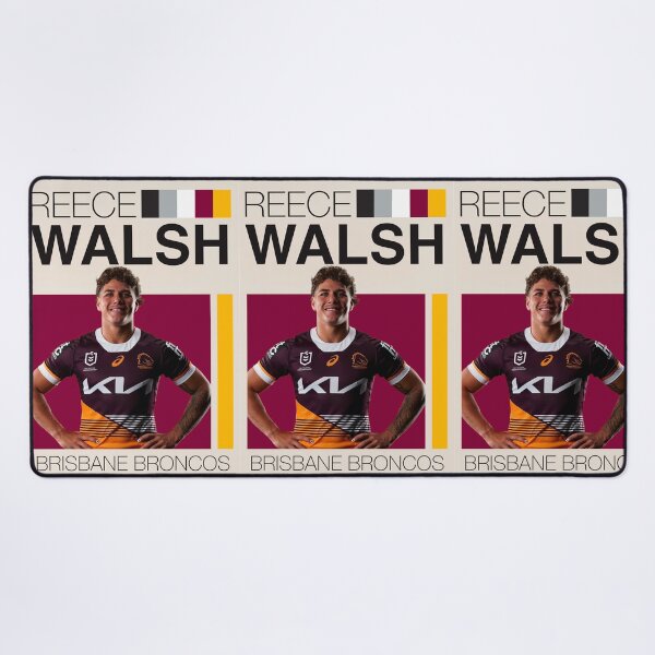 Item preview, Brisbane Broncos NRL Reece Walsh Poster - Maroon and Gold Design  designed and sold by Vibes To VIsual.