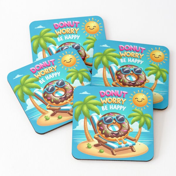 Item preview, Donut worry, be happy designed and sold by ArboretumFinds.