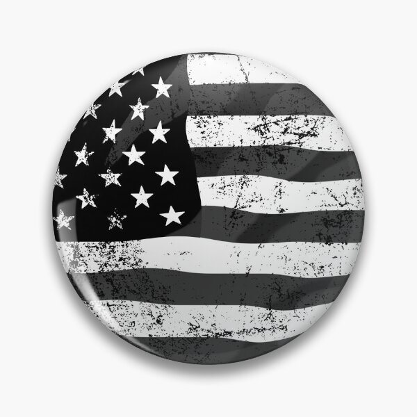 Item preview, Grunge American Flag in Black and White | Distressed Patriotic Art designed and sold by Phat Dog Designs .
