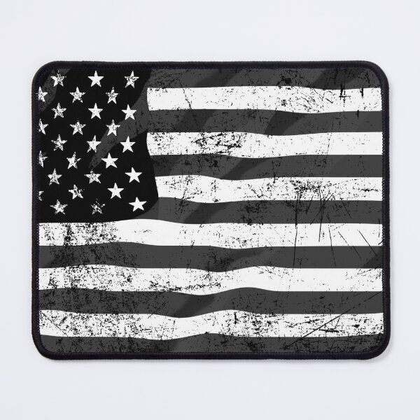 Item preview, Grunge American Flag in Black and White | Distressed Patriotic Art designed and sold by Phat Dog Designs .