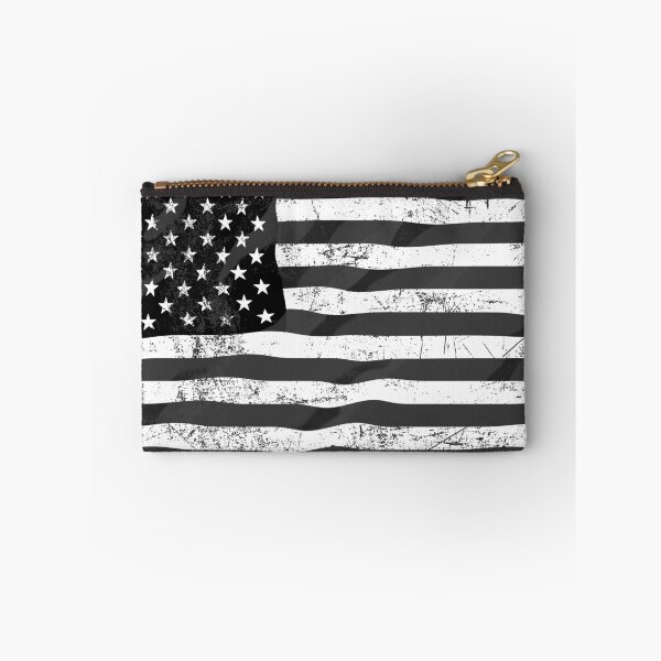 Item preview, Grunge American Flag in Black and White | Distressed Patriotic Art designed and sold by Phat Dog Designs .