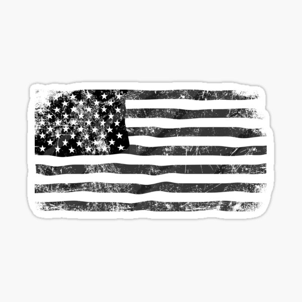 Item preview, Grunge American Flag in Black and White | Distressed Patriotic Art designed and sold by Phat Dog Designs .